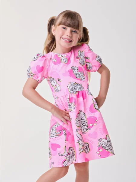 Vestido Rosa das Princesas Disney