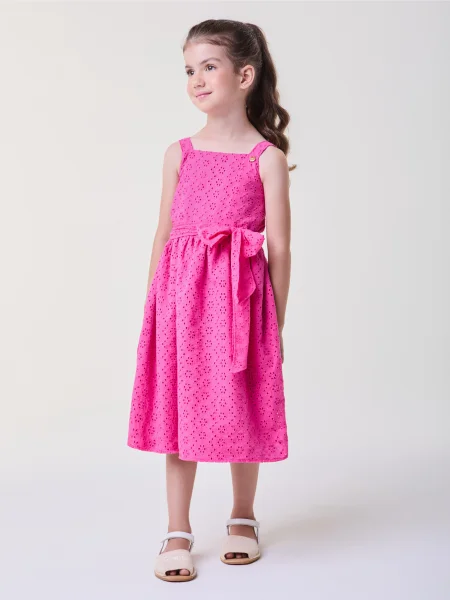 Vestido de Laise Pink com Alças