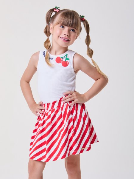 Conjunto Vermelho Listrado Summer Flavor