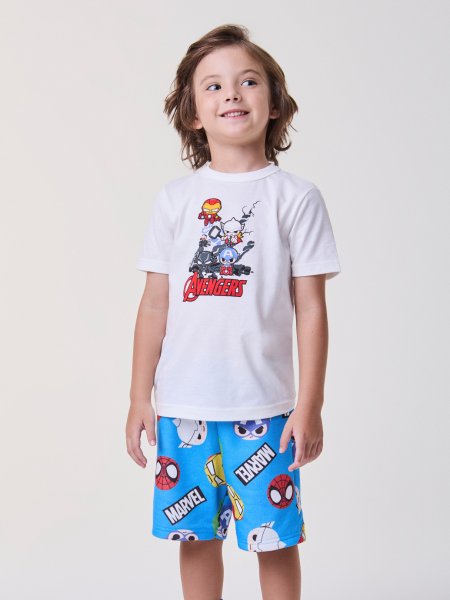 Conjunto com Estampa dos Avengers