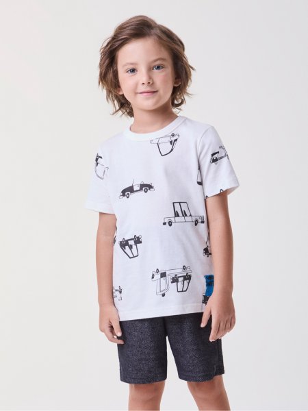 Conjunto Mescla com Estampa de Carros