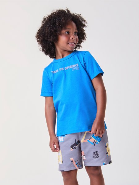 Conjunto Azul com Estampa de Carros