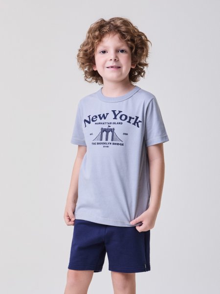 Conjunto Cinza e Marinho New York