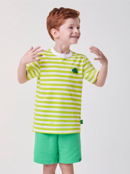 Conjunto Verde com Listras do Dino