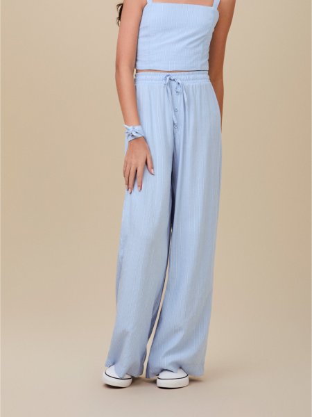 Calça Listrada Azul