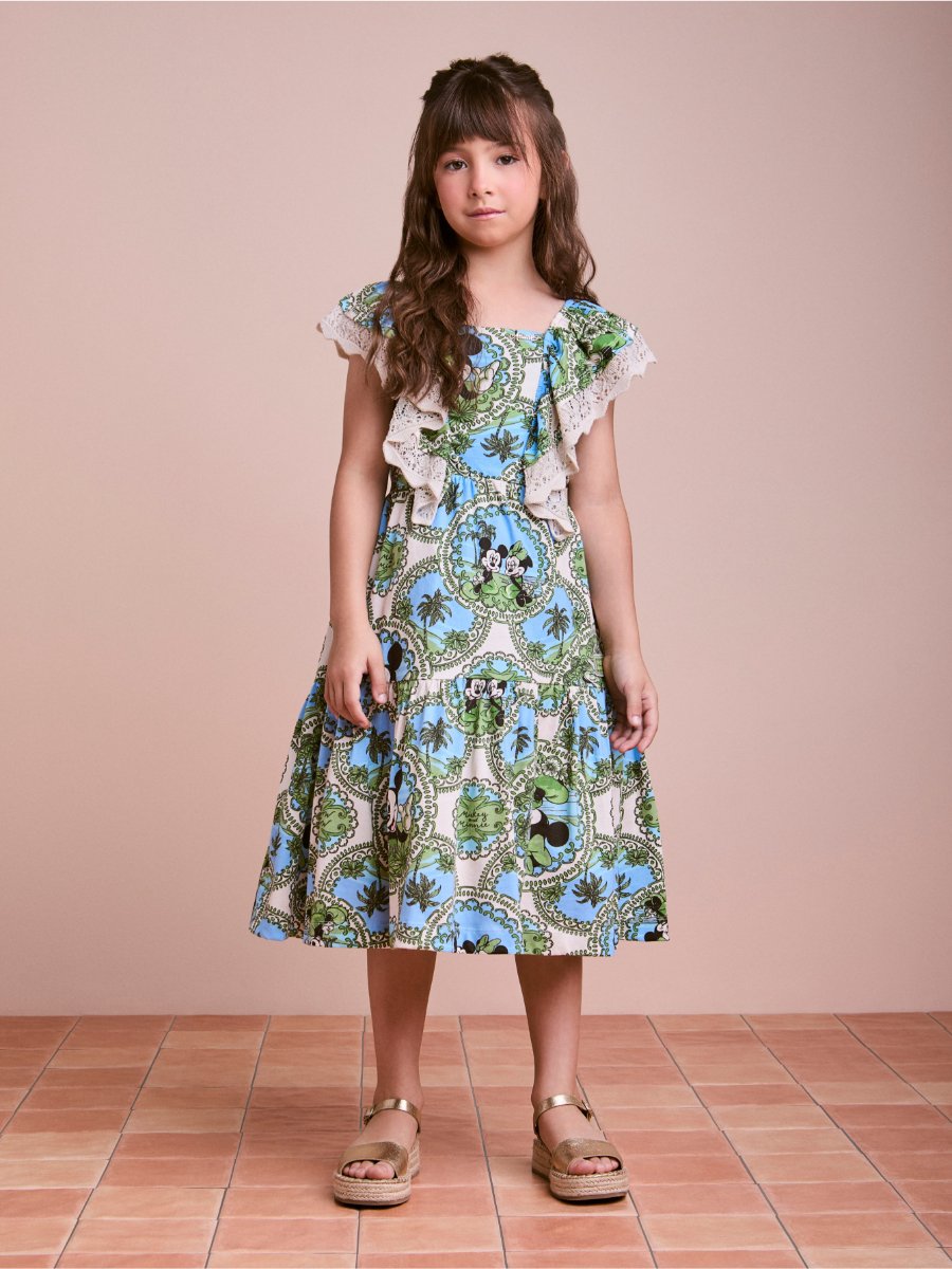 ワンピース 23AW Apolina minnie dress 5-7Y Vestido da Minnie com Detalhes em Tricot