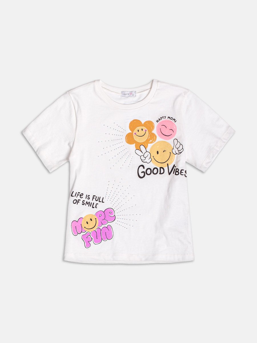 Blusa Smile Com Strass Momi