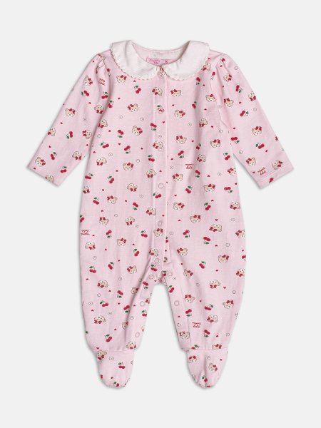 Macacão Rosa com Gola Boneca