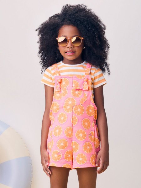 Jardineira Rosa Fruit Print