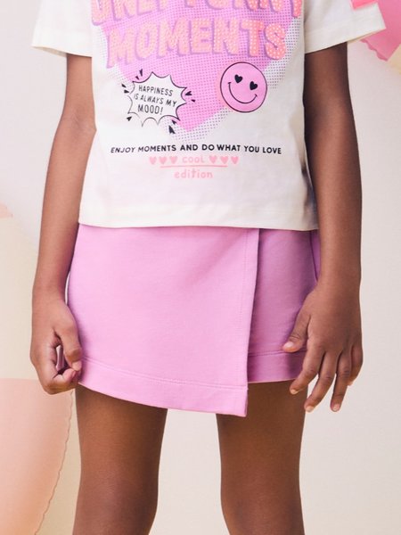 Short Saia de Moletom com Pingente