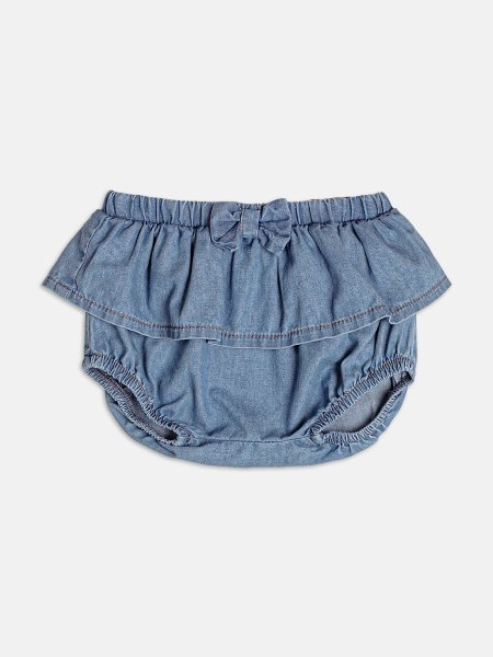 Short Jeans com Babado e Lacinho