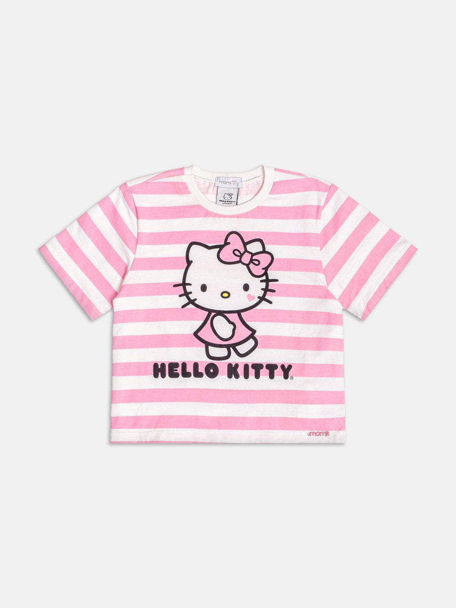 Blusa Rosa Listrada da Hello Kitty