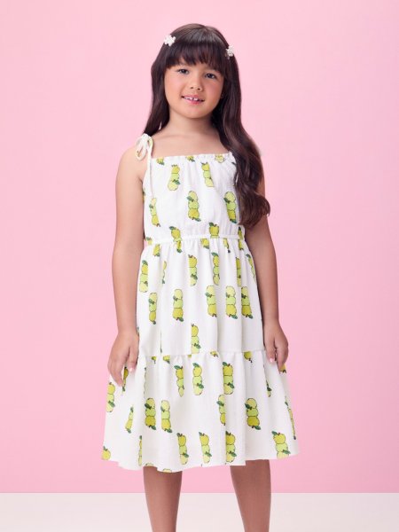 Vestido Anarrugado de Maçã Verde