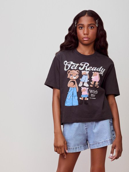 T-Shirt Preta Get Ready