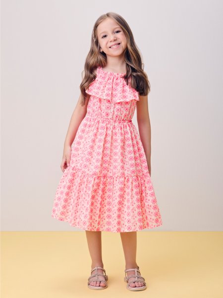 Vestido de Laise Neon