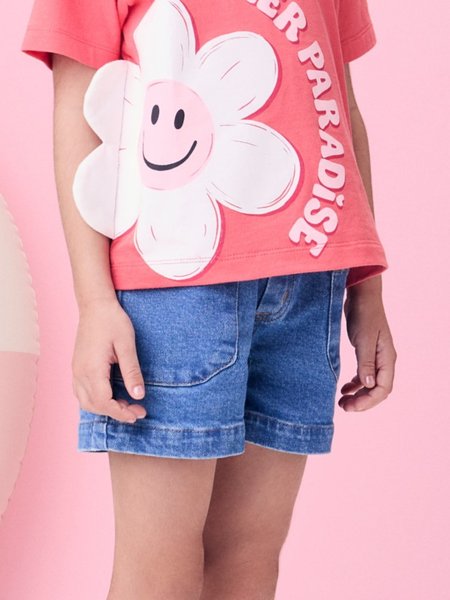 Short Jeans com Bolsos