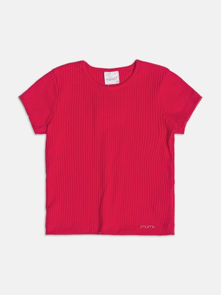 Blusa Canelada Vermelho Preppy
