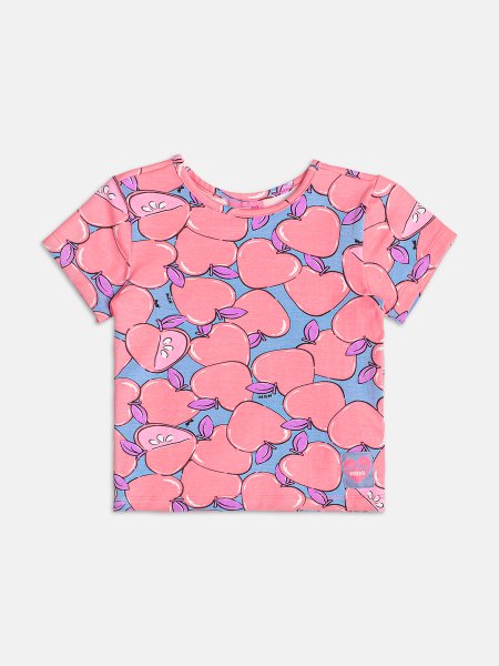 Blusa Fruit Print de Maças Neon