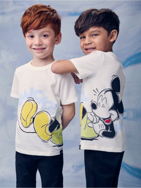Camiseta Off White do Mickey Mouse