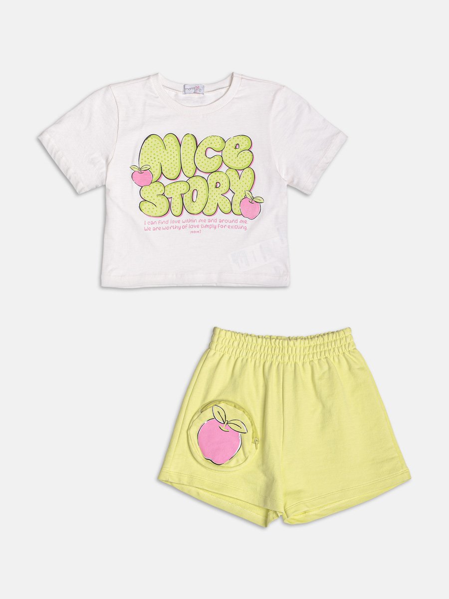 Conjunto Verde Melon com Pedrarias