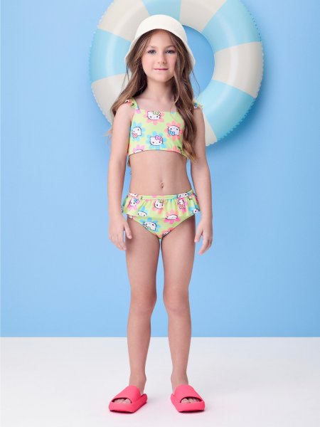 Biquíni Neon da Hello Kitty e Flores