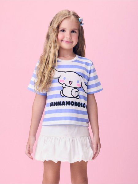 Blusa Listrada Azul do Cinnamoroll
