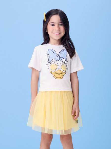 Conjunto em Tule Amarelo da Daisy Duck