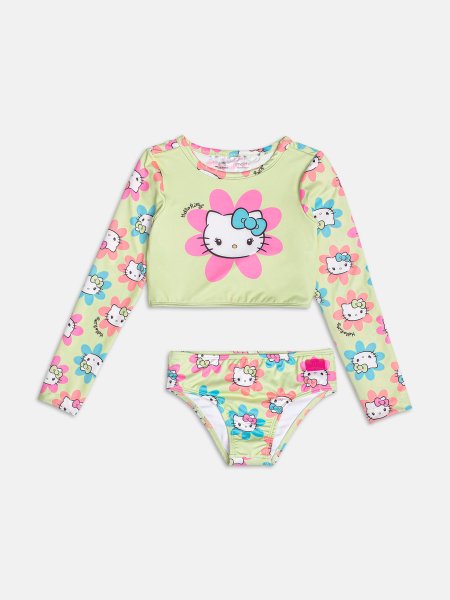 Biquíni Manga Longa Neon da Hello Kitty