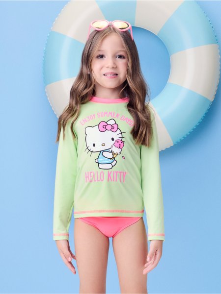 Blusa Manga Longa Verde da Hello Kitty