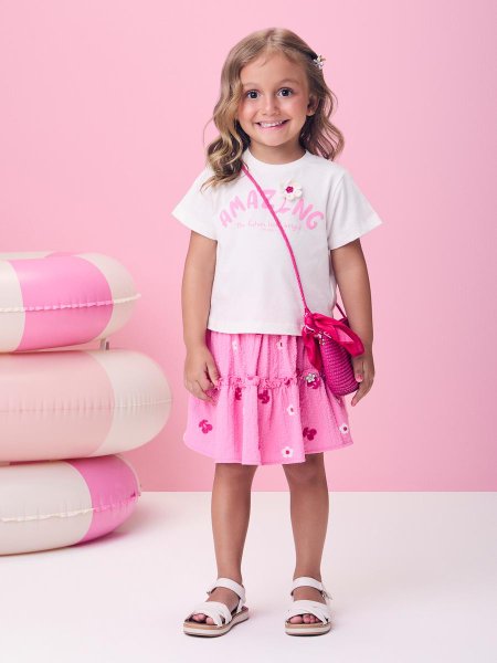 Conjunto Anarruga com Aplique de Flor