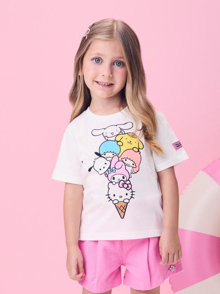 Blusa Off da Hello Kitty and Friends