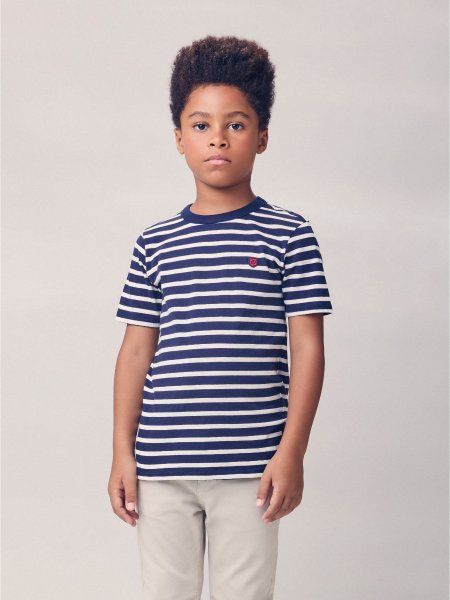 Camiseta Listrada com Patch Youccie