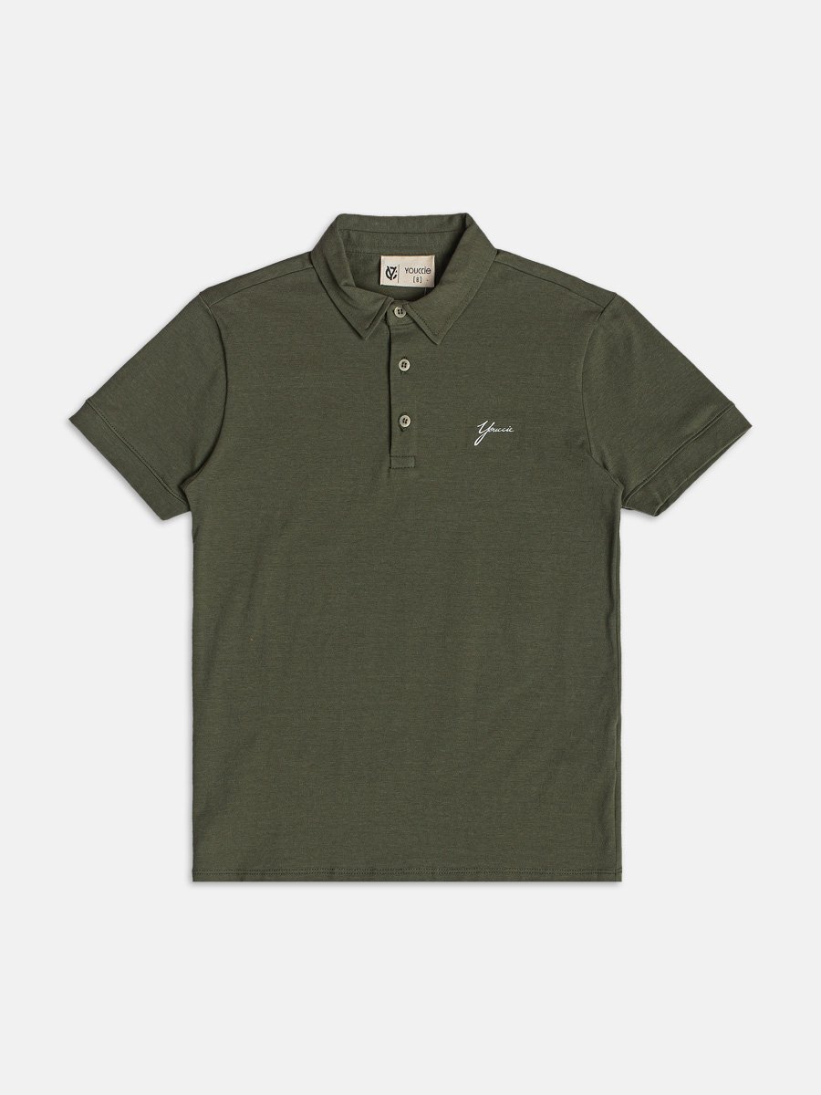 Camisa Polo Verde com Bordado