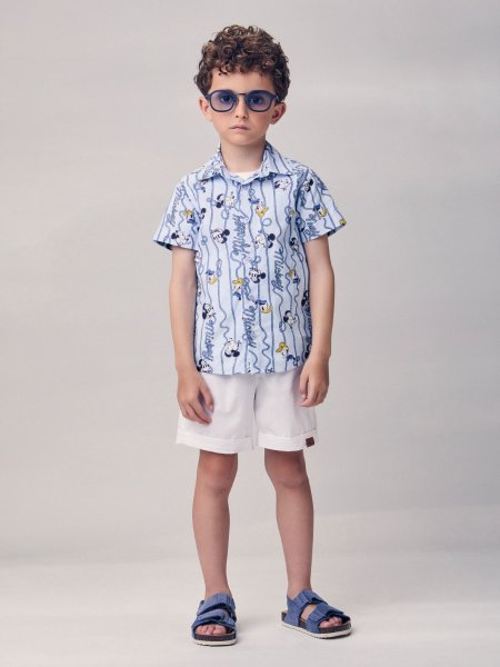 Camisa Casual Estampa do Mickey