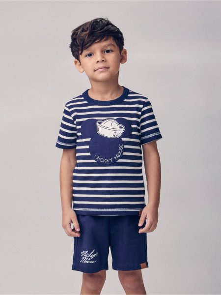 Conjunto Navy Listrado do Mickey