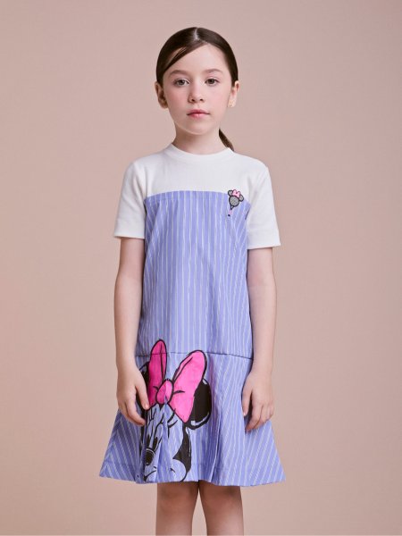Vestido Infantil Listrado da Minnie Mouse Disney