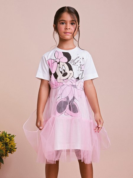 Vestido Infantil de Tule da Minnie Fada Disney