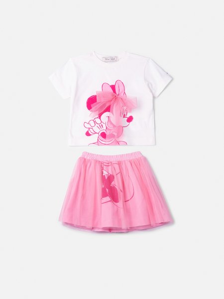Conjunto Infantil da Minnie com Laço de Tule