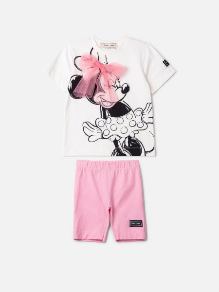 Conjunto Infantil da Minnie com Laço de Tule Disney
