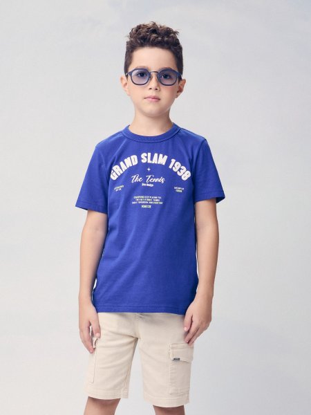 Camiseta Infantil The Tennis Azul Royal
