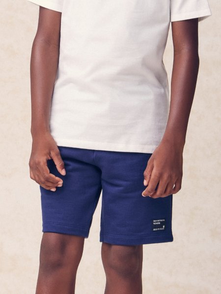 Bermuda Infantil Básica Marinho de Moletom