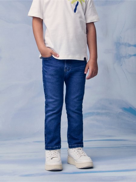 Calça Jeans Infantil Básica com Passante