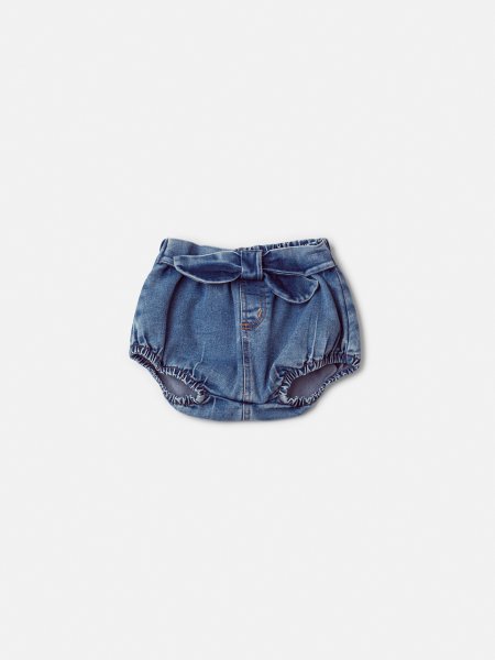 Short Jeans Infantil com Laço