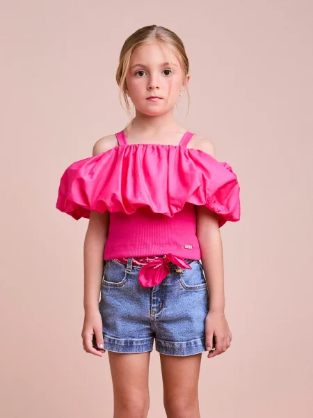 Blusa Infantil Pink Balonê