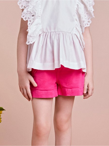 Short Infantil de Sarja Pink