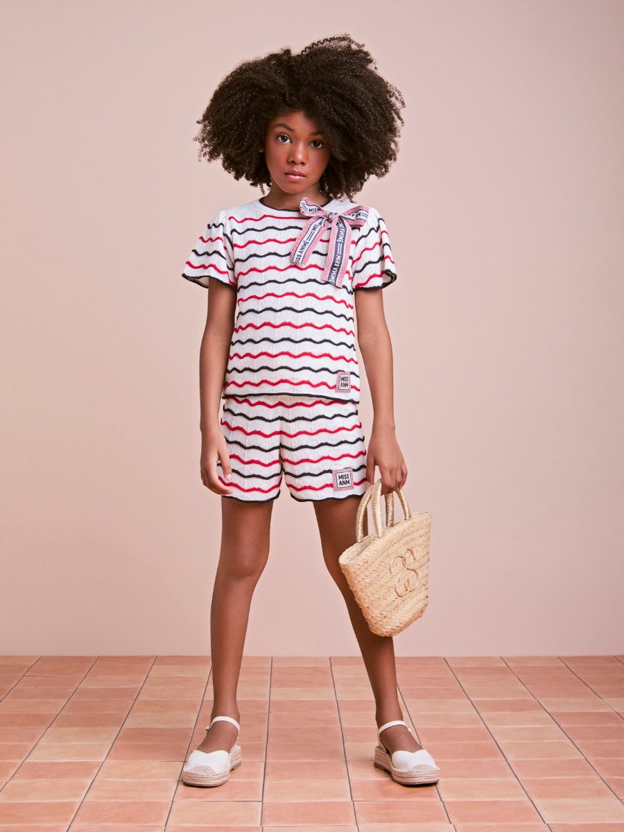 Conjunto Infantil de Tricot de Ondas