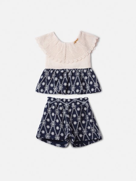 Conjunto Infantil de Laise e Tricot