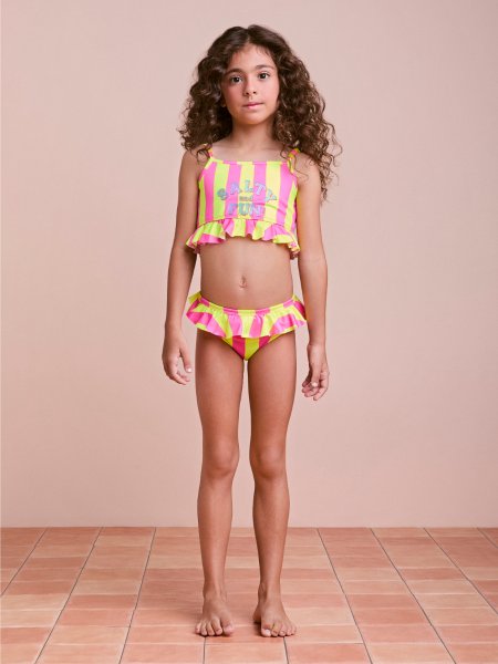 Biquíni Listrado com Miçangas