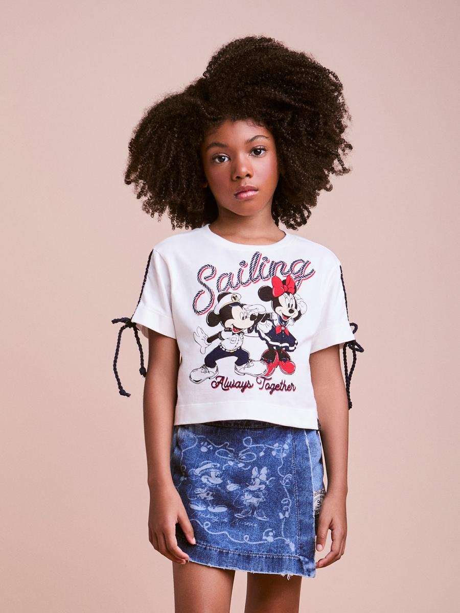 Blusa Infantil da Disney Navy com Cadarço