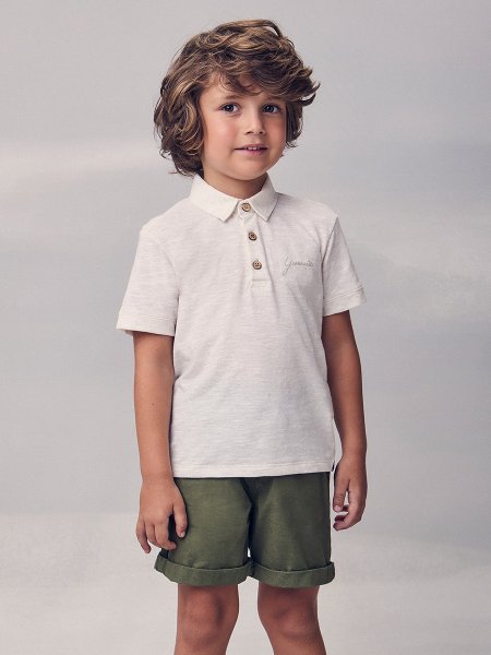 Polo Off White com Bordado